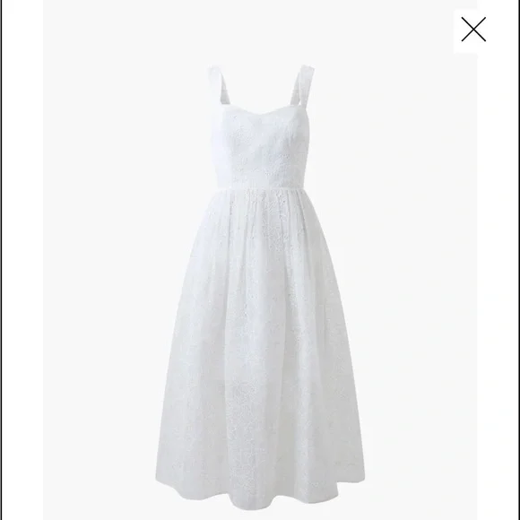 French Connection White Midi Dress